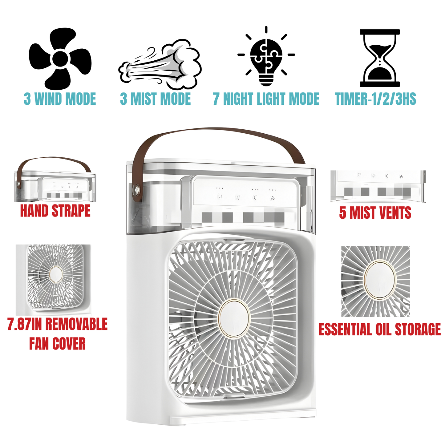 3 in 1 Portable Mini Air Cooler