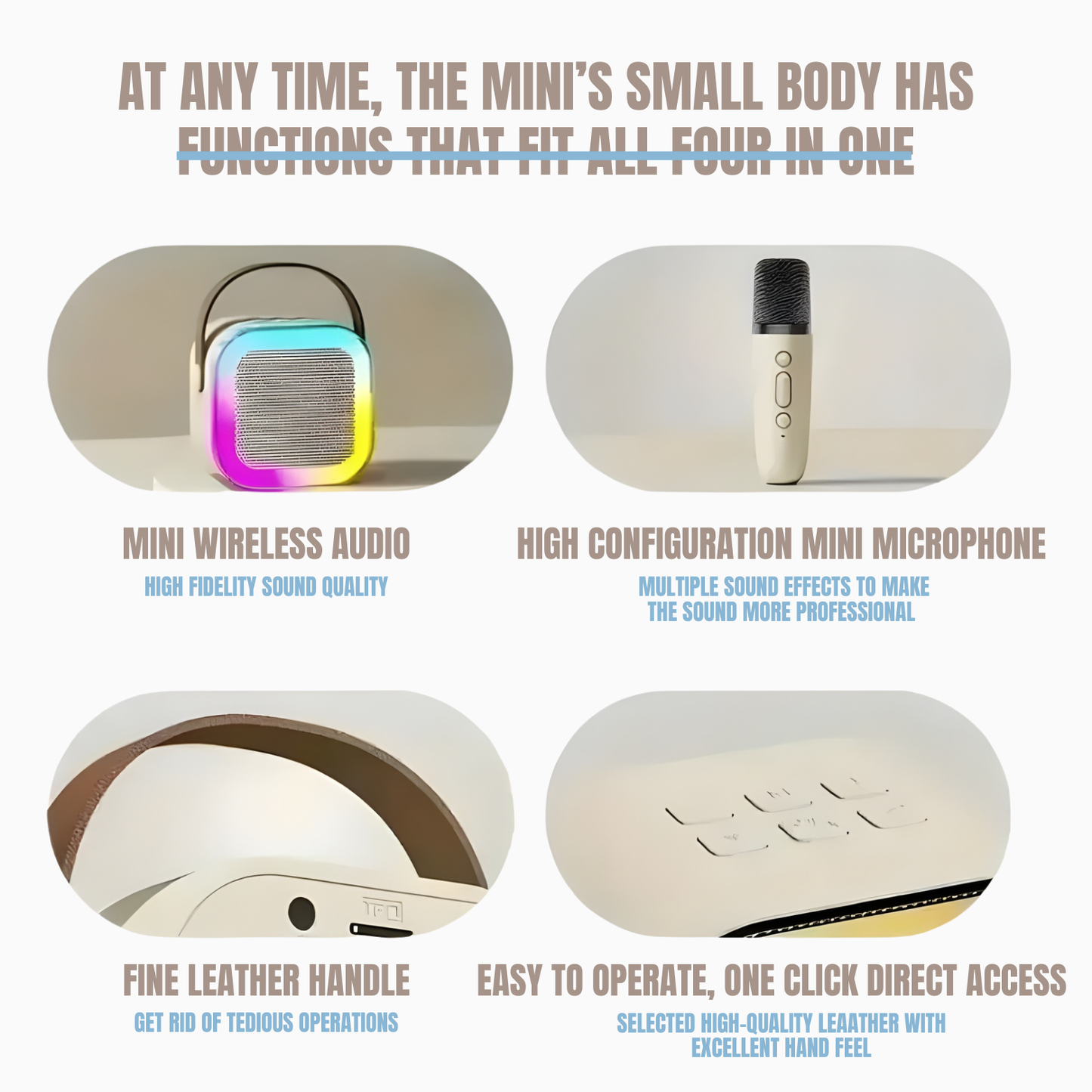 Mini Portable Bluetooth Speaker & Mics