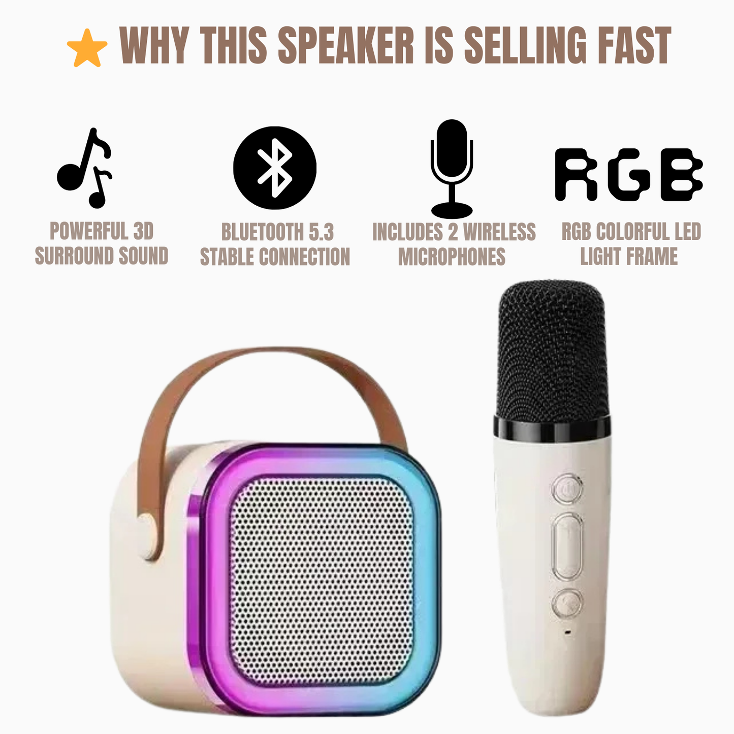 Mini Portable Bluetooth Speaker & Mics