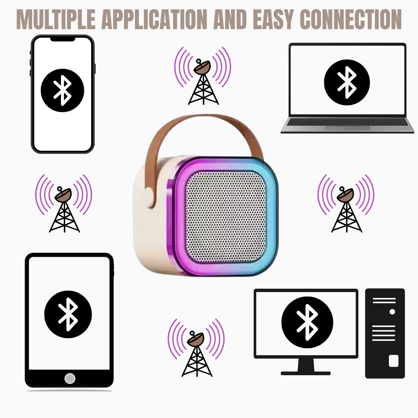 Mini Portable Bluetooth Speaker & Mics